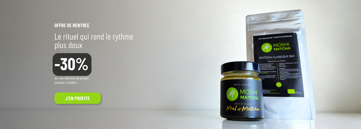 offre de rentrée Moshi Matcha matcha classique bio pour matcha latte et miel au matcha desktop