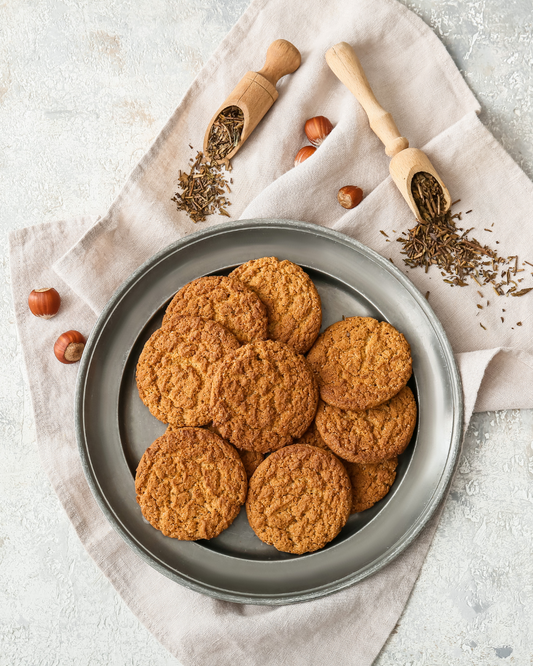 Biscuits au Hojicha, Amandes et Flocons d'Avoine