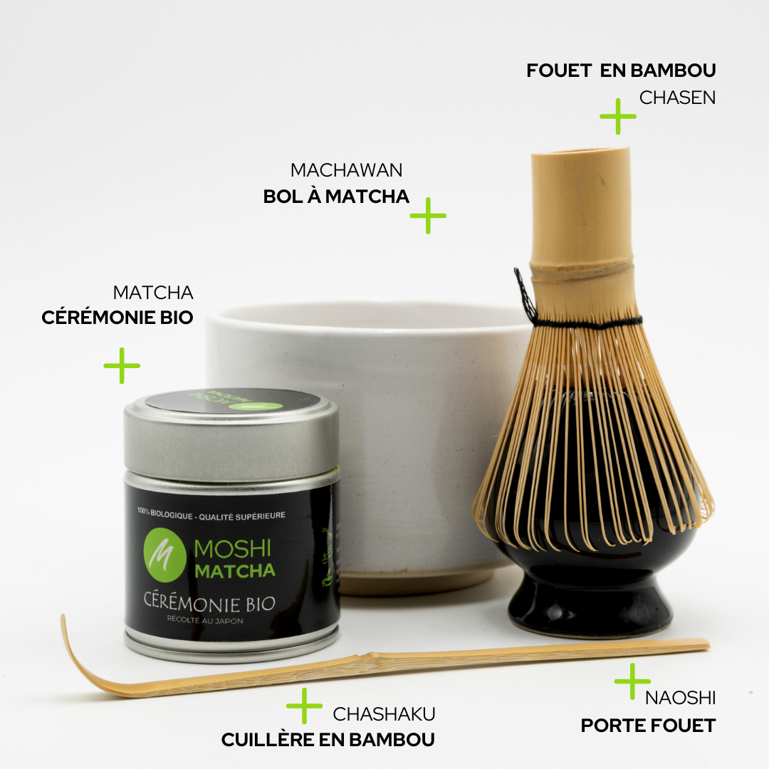 Coffret Matcha Cérémonie Chadō : le kit complet pour préparer ton meilleur matcha  Moshi Matcha