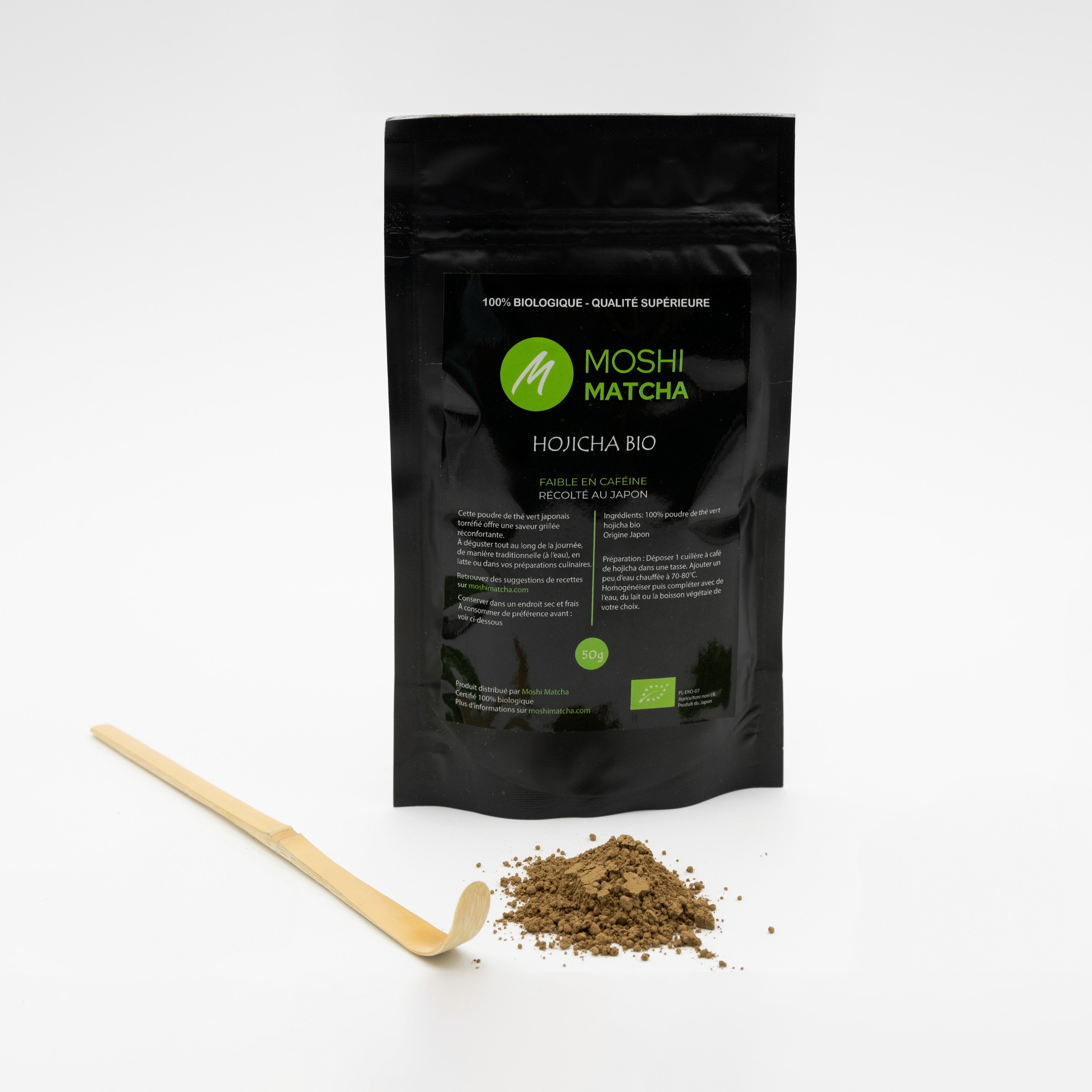 hojicha alternative au café faible en caféine Moshi Days meilleures offres matcha bio anniversaire moshi matcha black friday