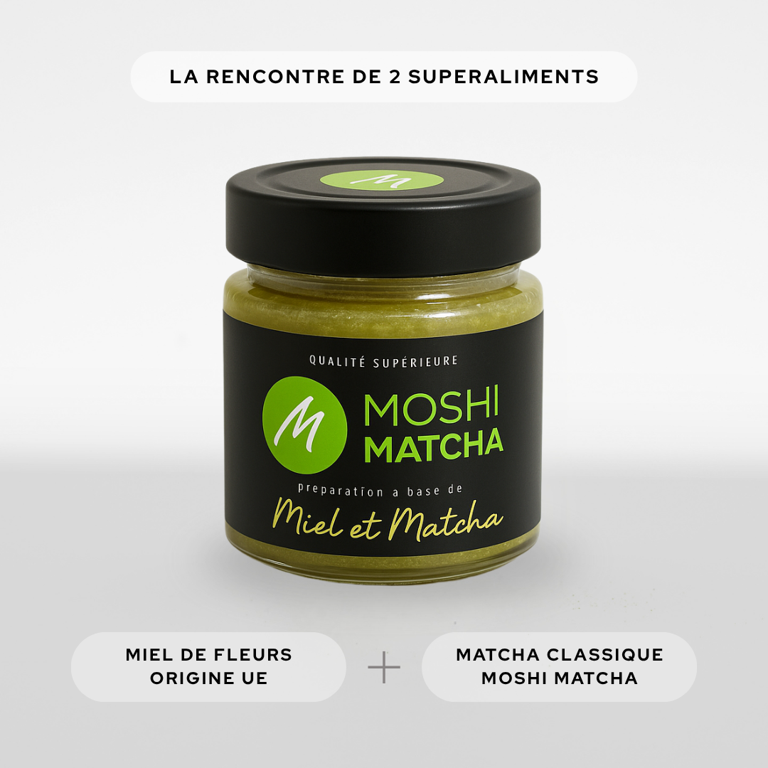 miel au matcha superaliment antioxydant immunité microbiote moshi days meilleures offres matcha bio anniversaire moshi matcha black friday