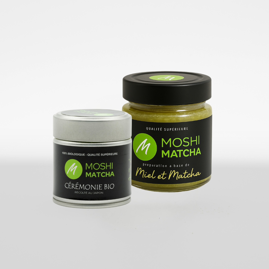 Duo Miel et Matcha : la rencontre de deux superaliments  Moshi Matcha
