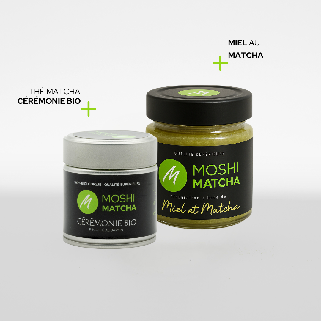 Duo Miel et Matcha : la rencontre de deux superaliments  Moshi Matcha