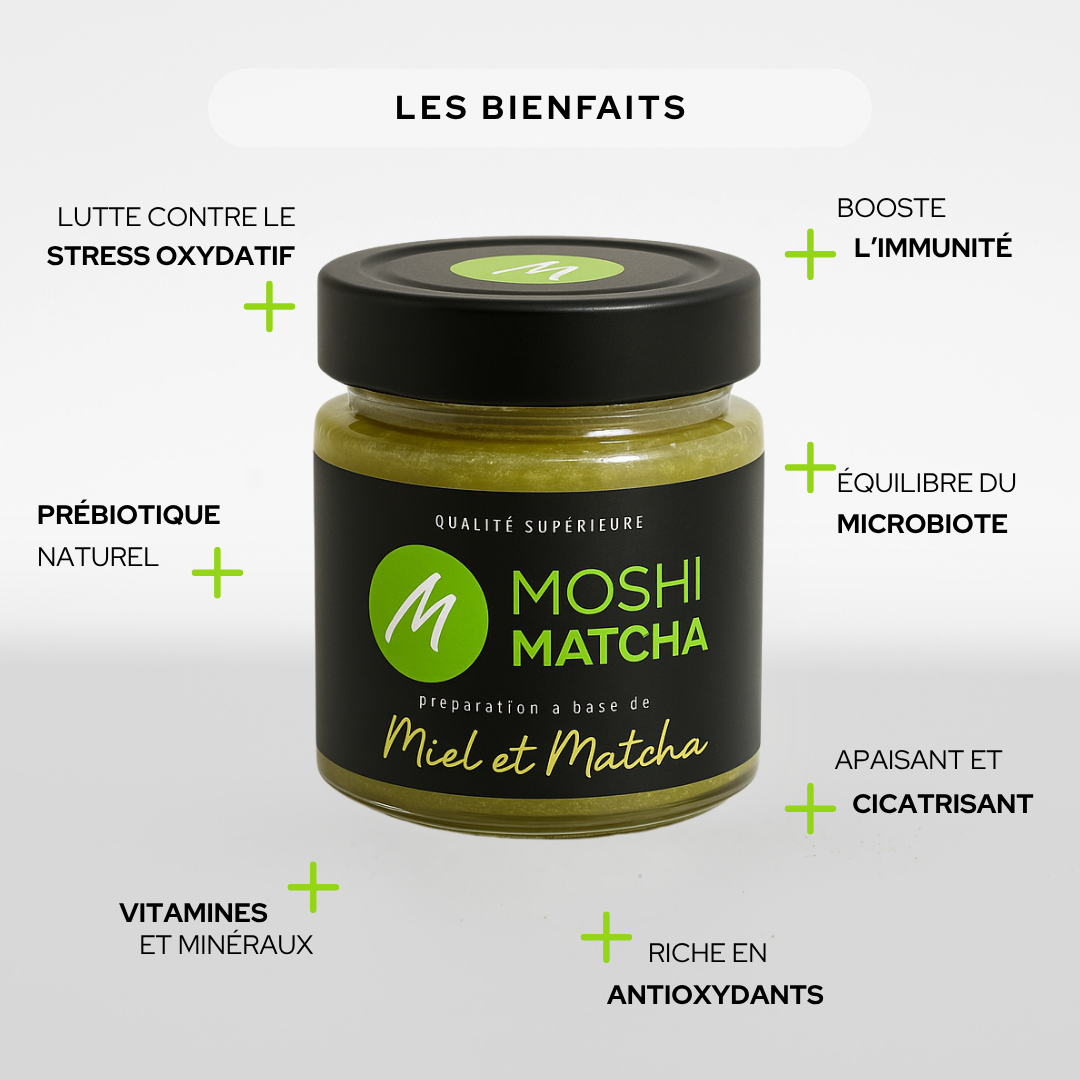 Miel au Matcha : une explosion de bienfaits aussi gourmande que surprenante  Moshi Matcha