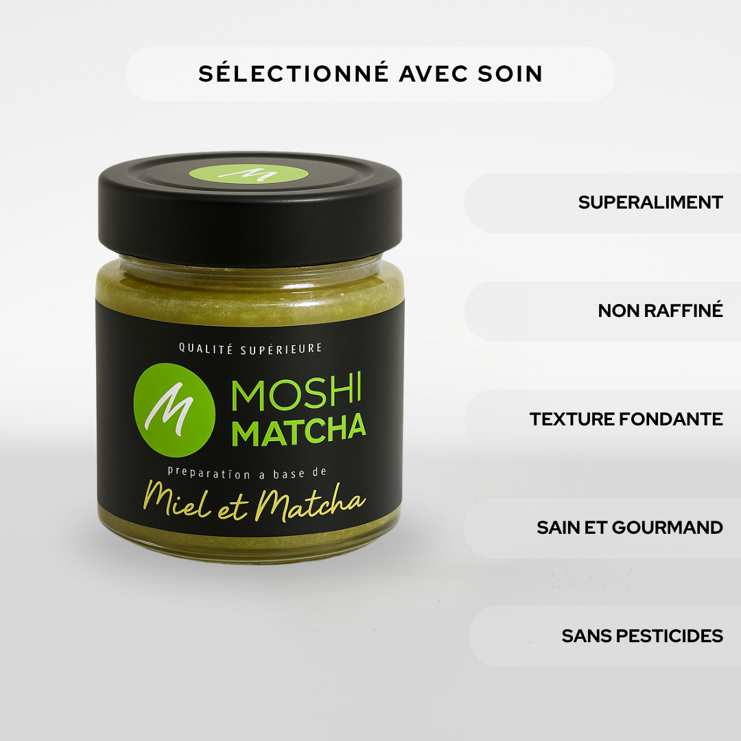 Miel au Matcha : une explosion de bienfaits aussi gourmande que surprenante  Moshi Matcha