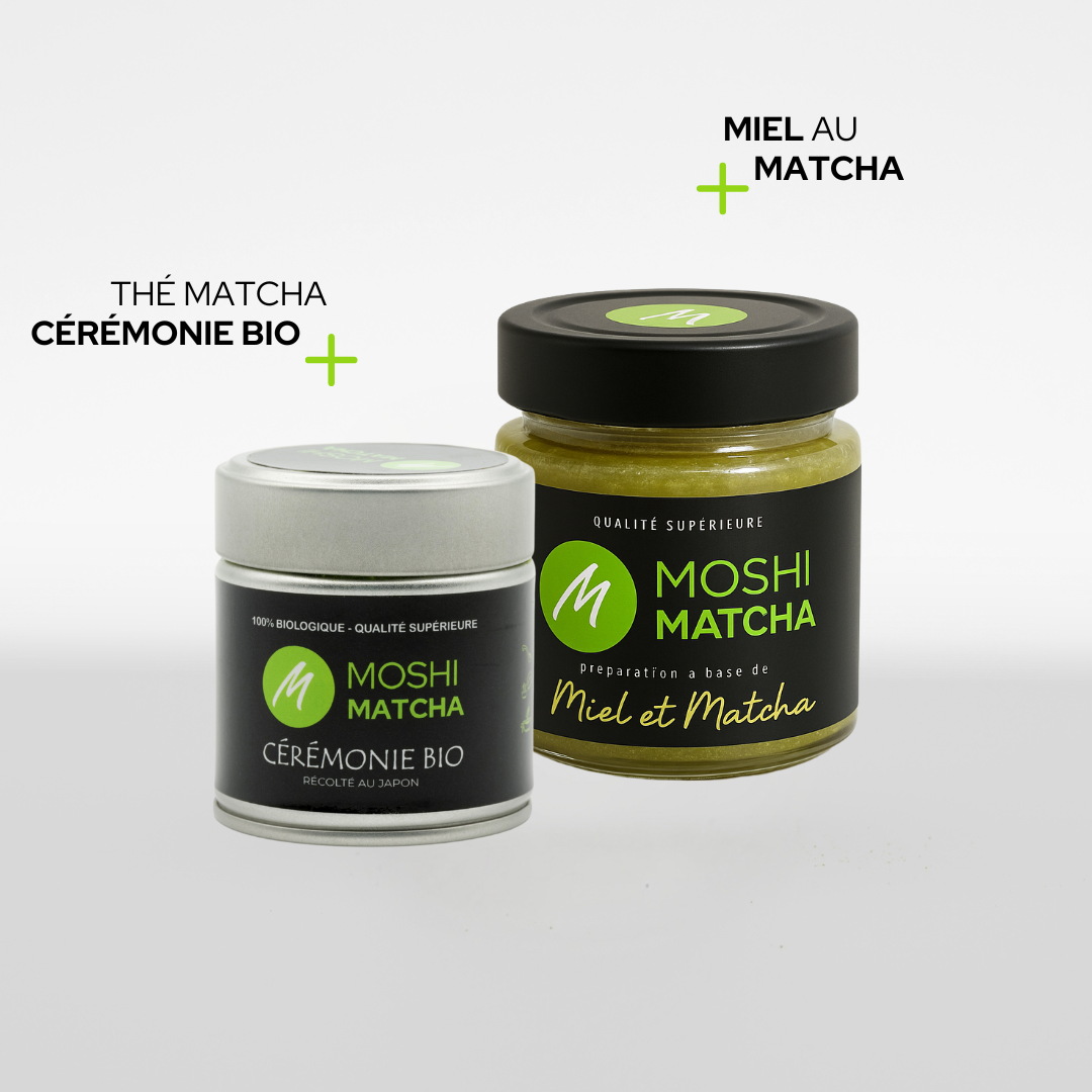Duo Miel et Matcha : la rencontre de deux superaliments  Moshi Matcha